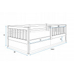 Detská posteľ Smart 160 x 80 cm - prírodná Detská posteľ Smart 160 x 80 cm - prírodná